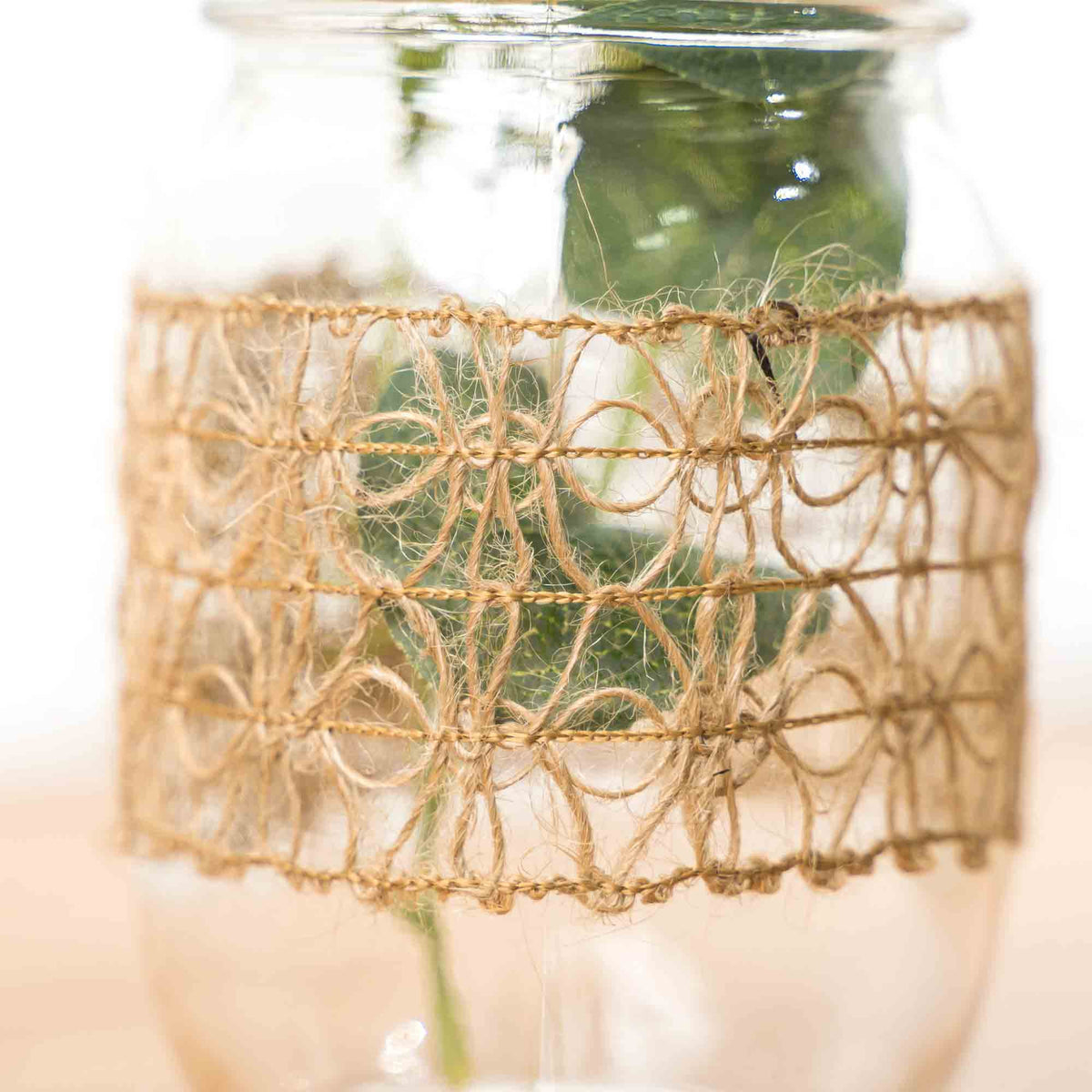 Decorative Weave Burlap Ribbon Roll