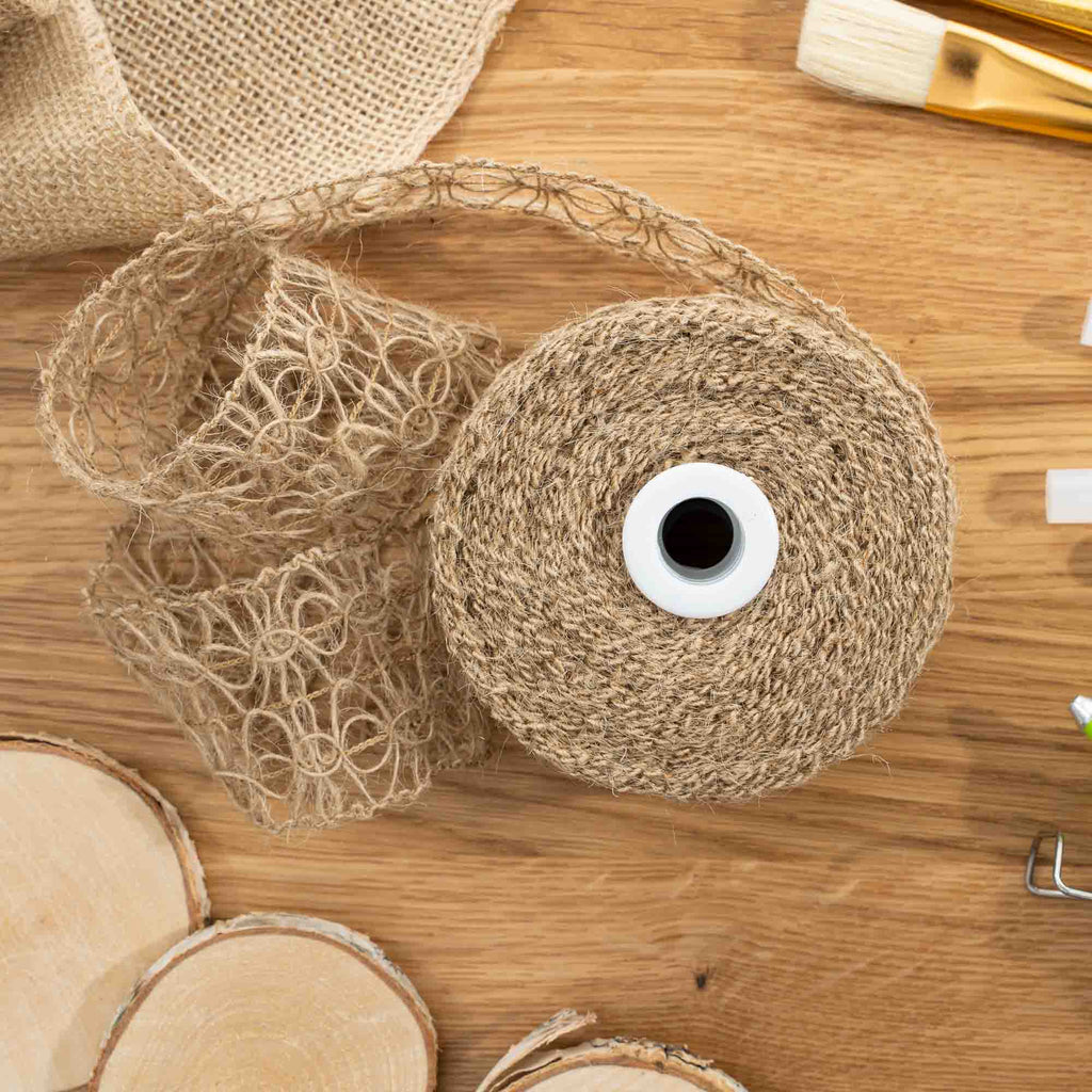 Decorative Weave Burlap Ribbon Roll