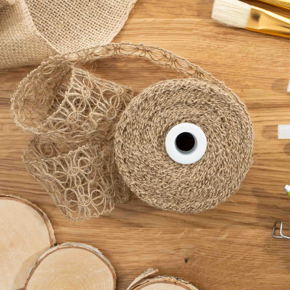 Decorative Weave Burlap Ribbon Roll