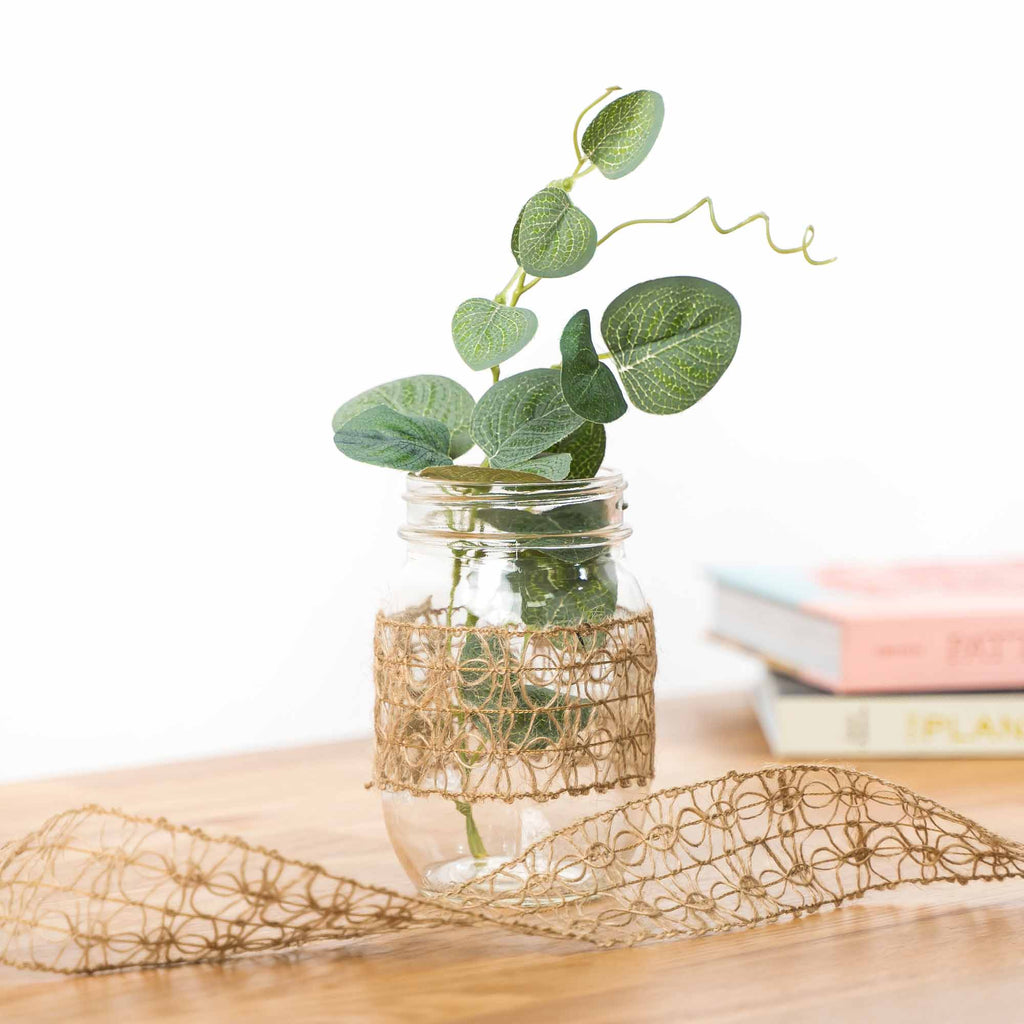 Decorative Weave Burlap Ribbon Roll