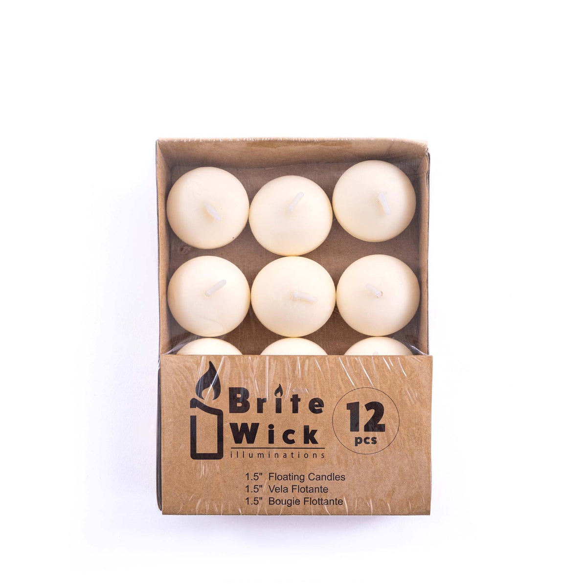 1.5 Inch Floating Candles - Ivory