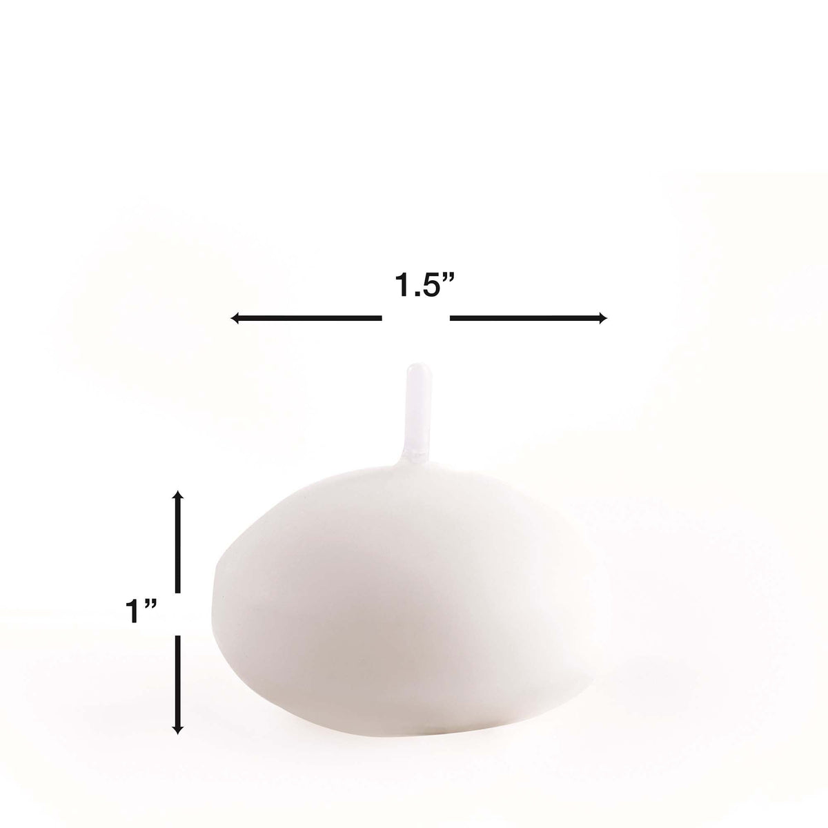 1.5 Inch Floating Candles - White