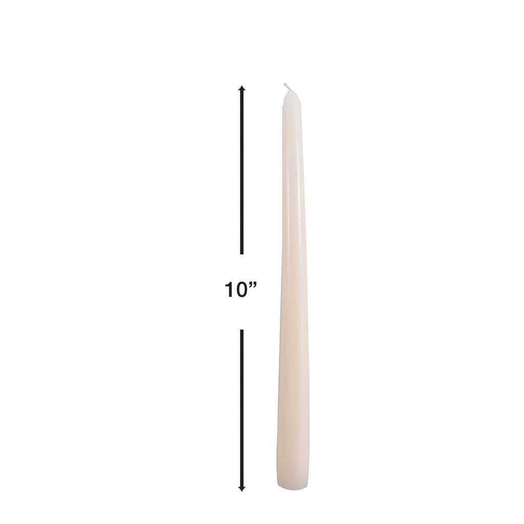 10 Inch Taper Candle - White