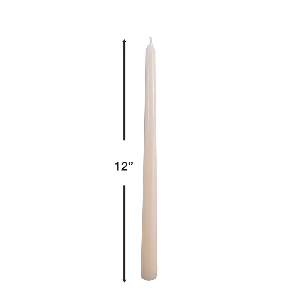 12 Inch Taper Candle - White