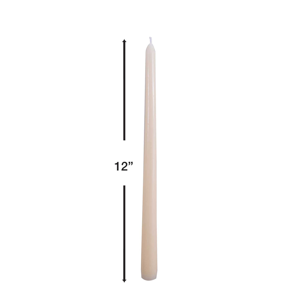 12 Inch Taper Candle - White