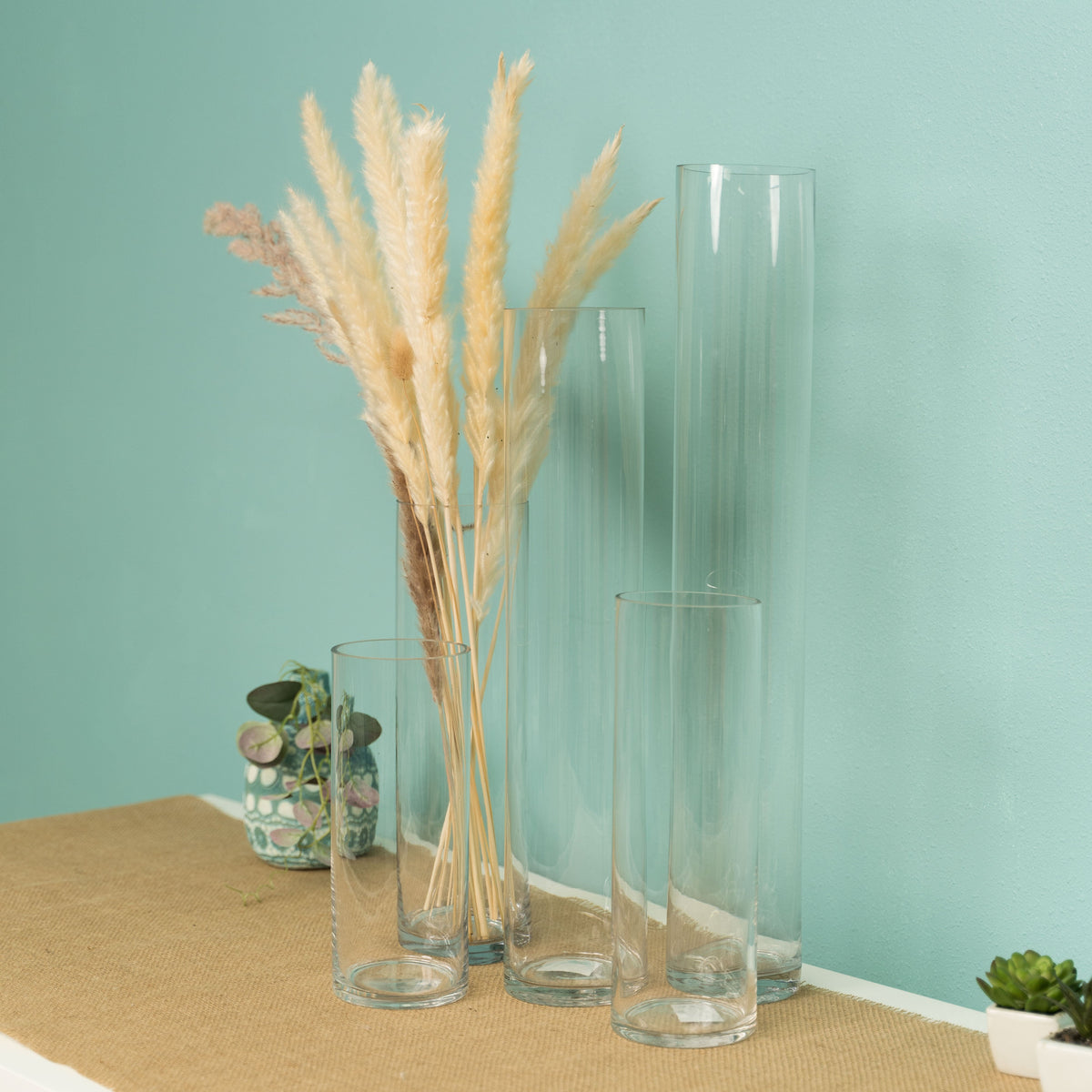 4 Inch Floral Glass - 19" Tall
