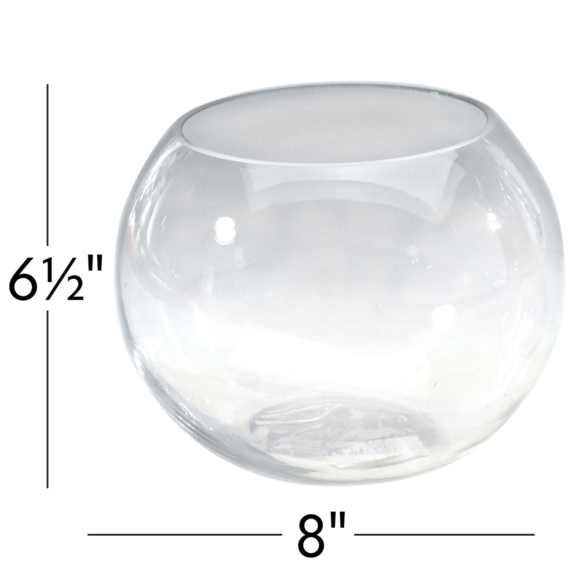 Glass Fishbowl - 8" x 6.5"
