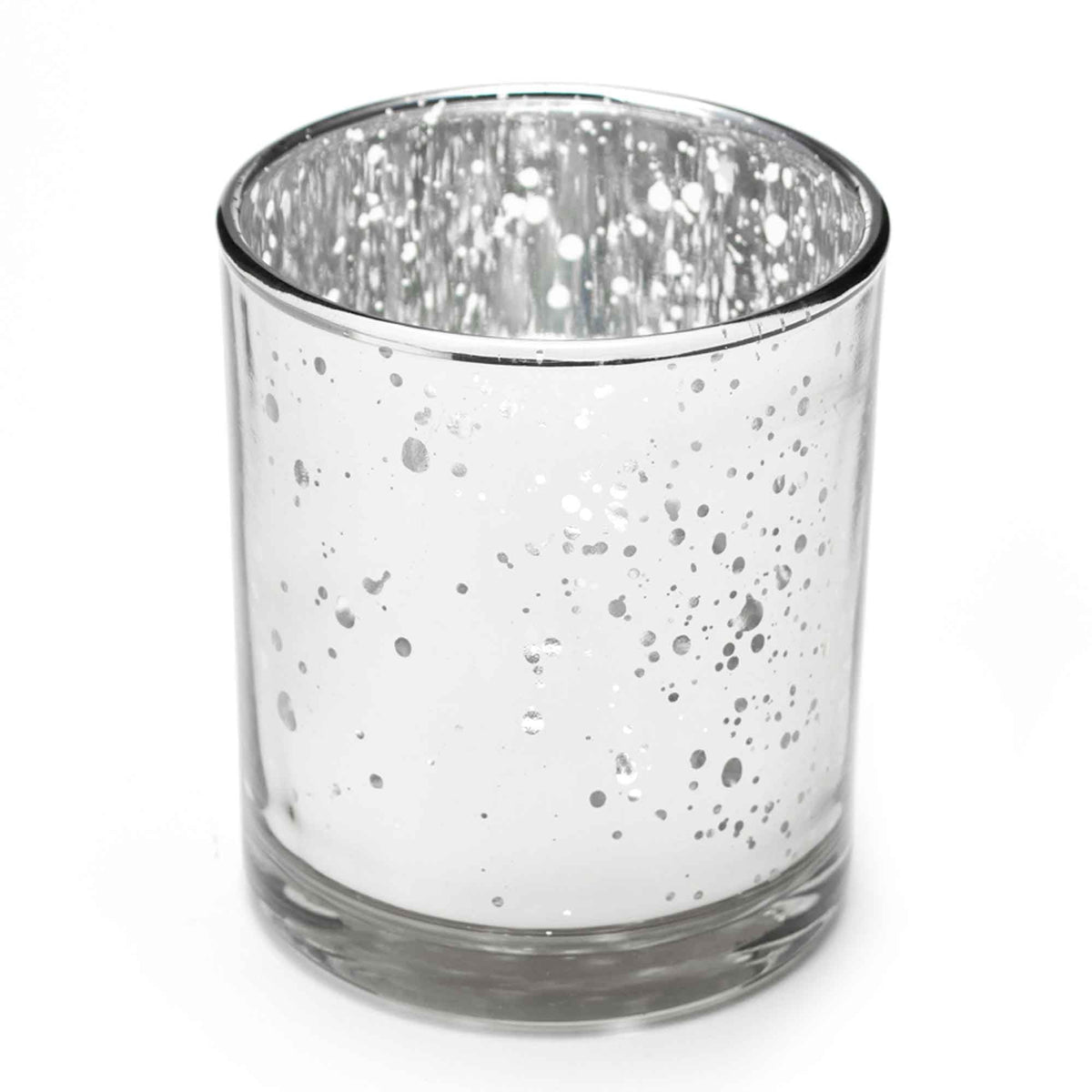 Glass Votive Candle Holder - Silver