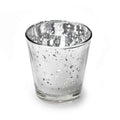 Glass Tealight Candle Holder - Silver