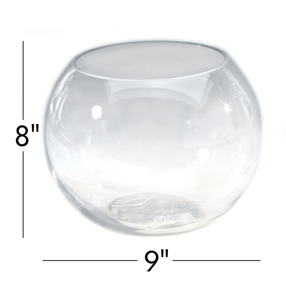 Glass Fishbowl 9" Wide x 8" Tall