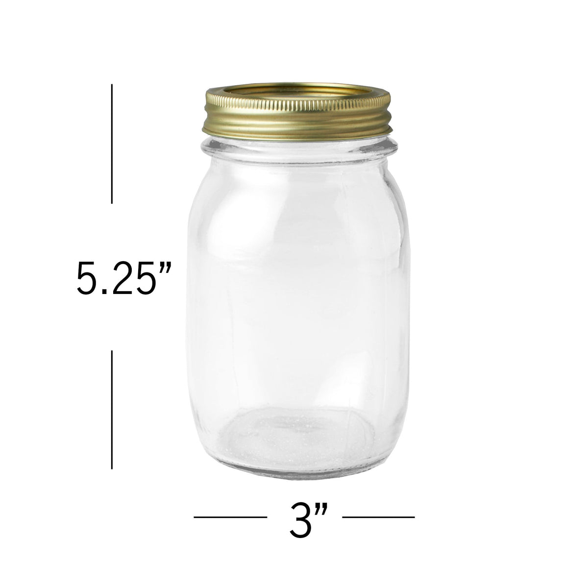 Mason Jars with Lid - Set of 2