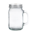 Mason Jar with Handle/Lid/Straw Hole 16oz