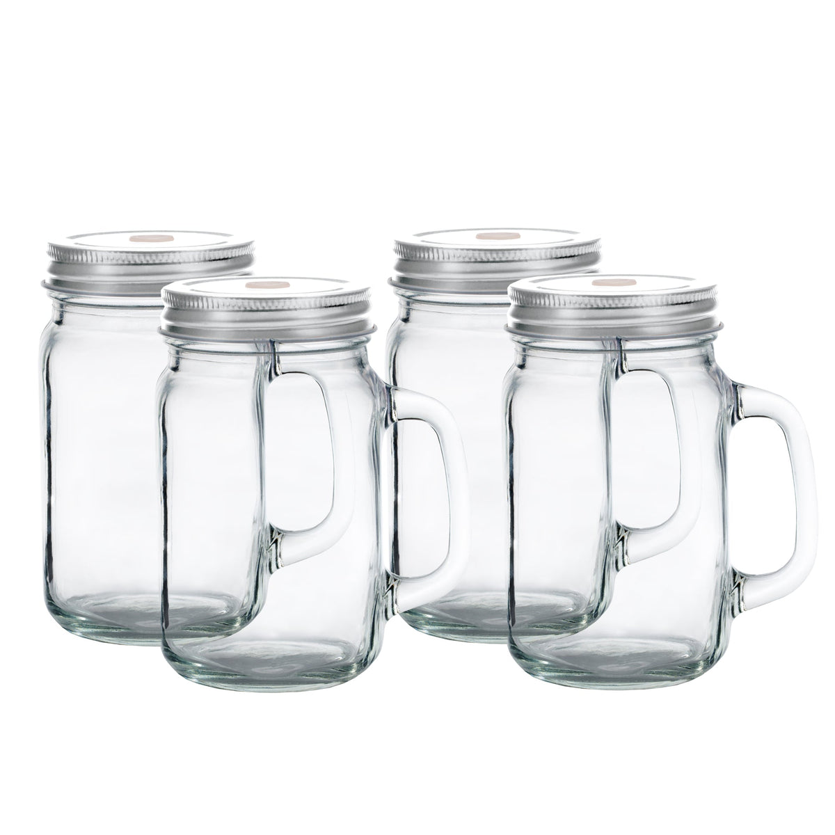 Mason Jar with Handle/Lid/Straw Hole 16oz