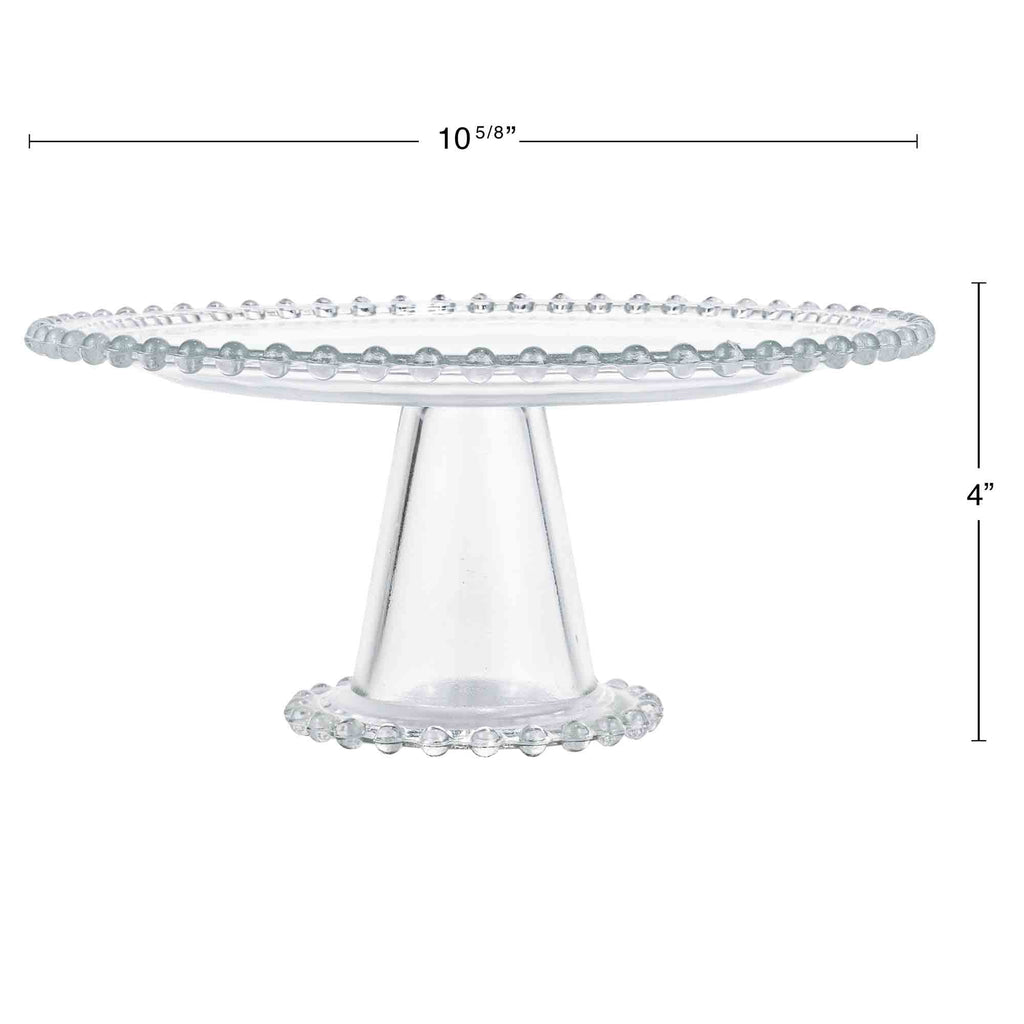 Beaded Edge Cake Stand - 10.5"