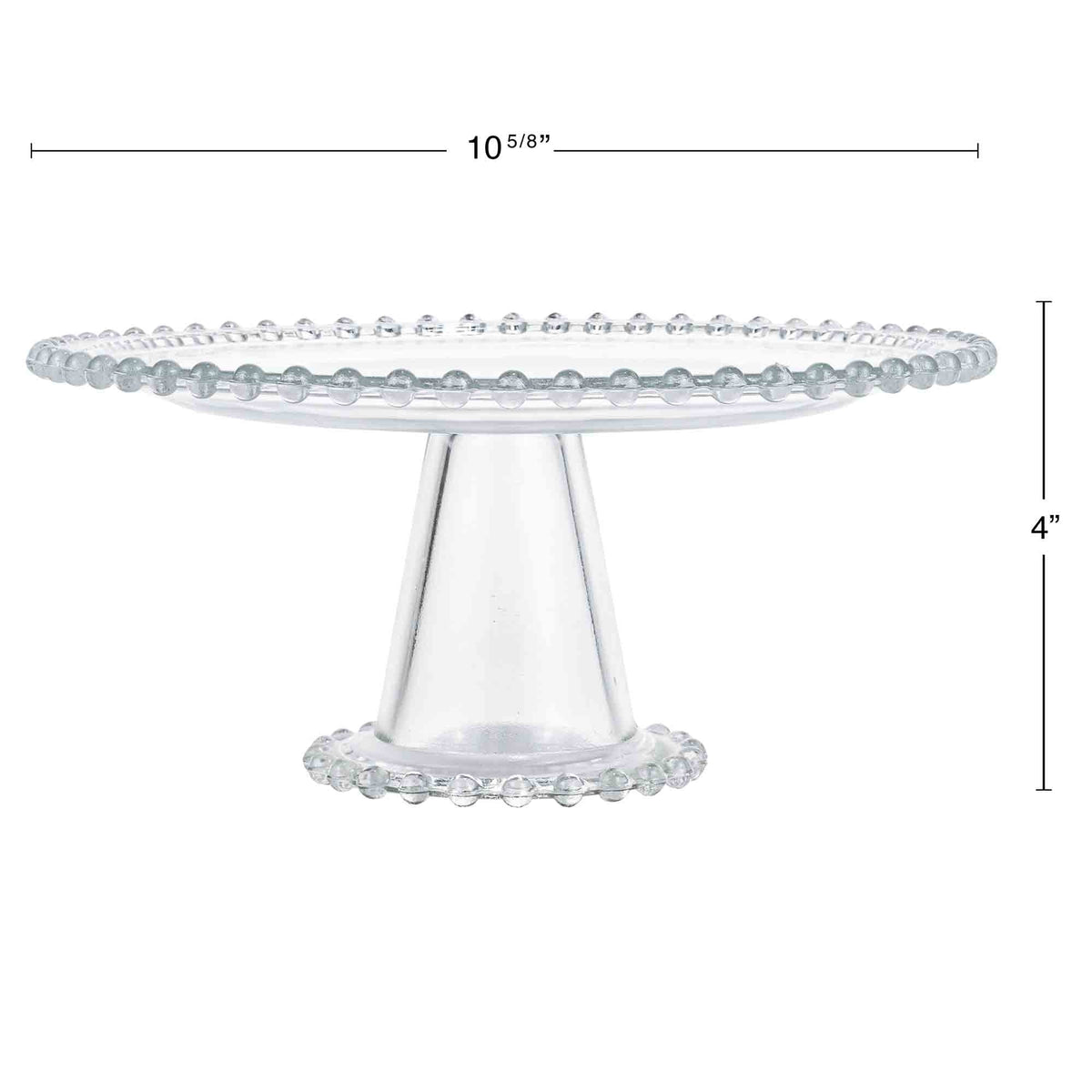 Beaded Edge Cake Stand - 10.5"