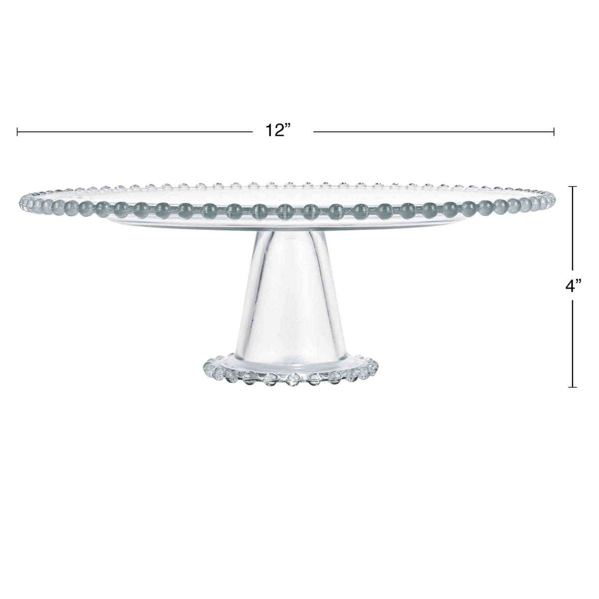 Beaded Edge Cake Stand - 12"