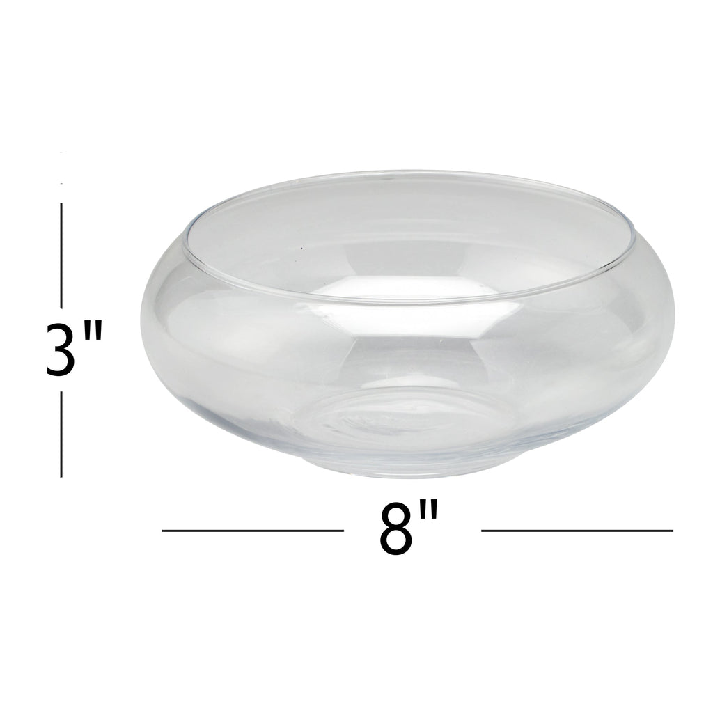 Low Floral Bowl 8" - 3"Tall