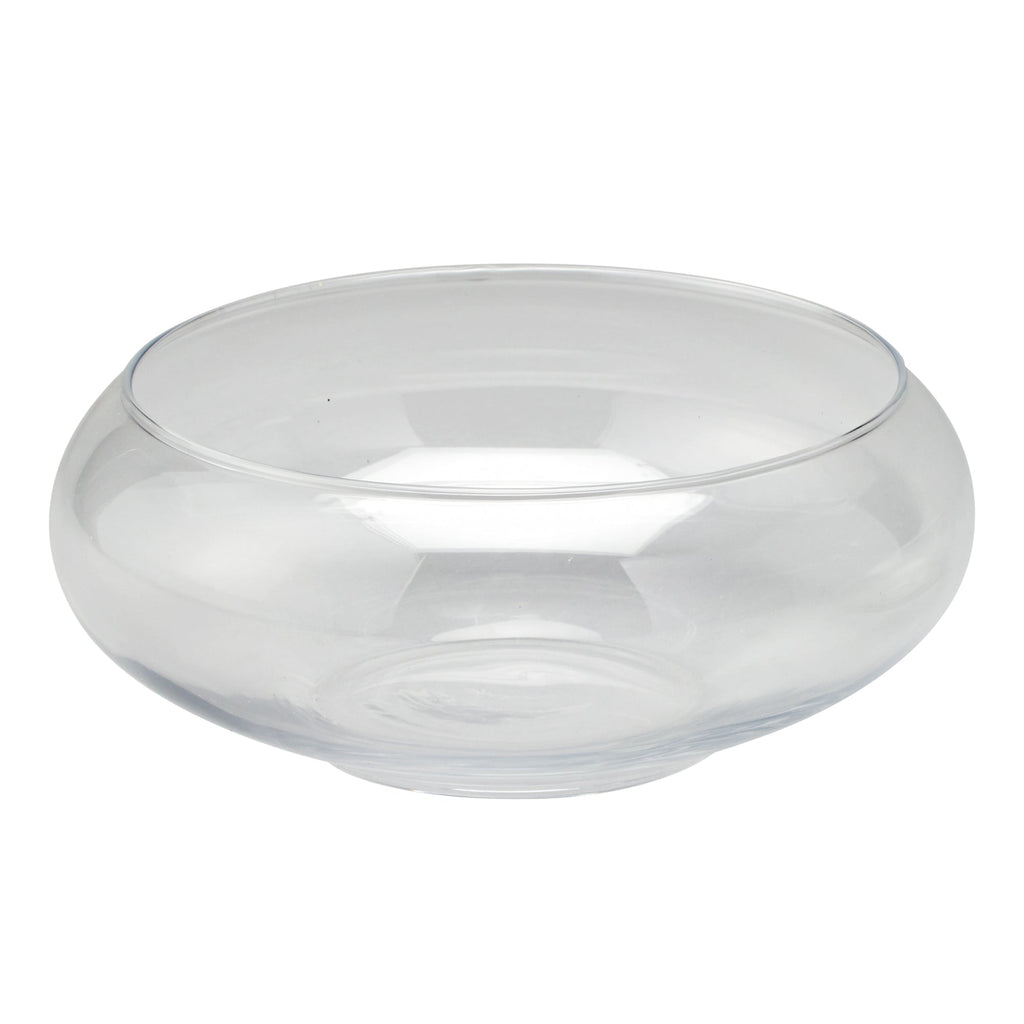 Low Floral Bowl 10" Tall - Clear