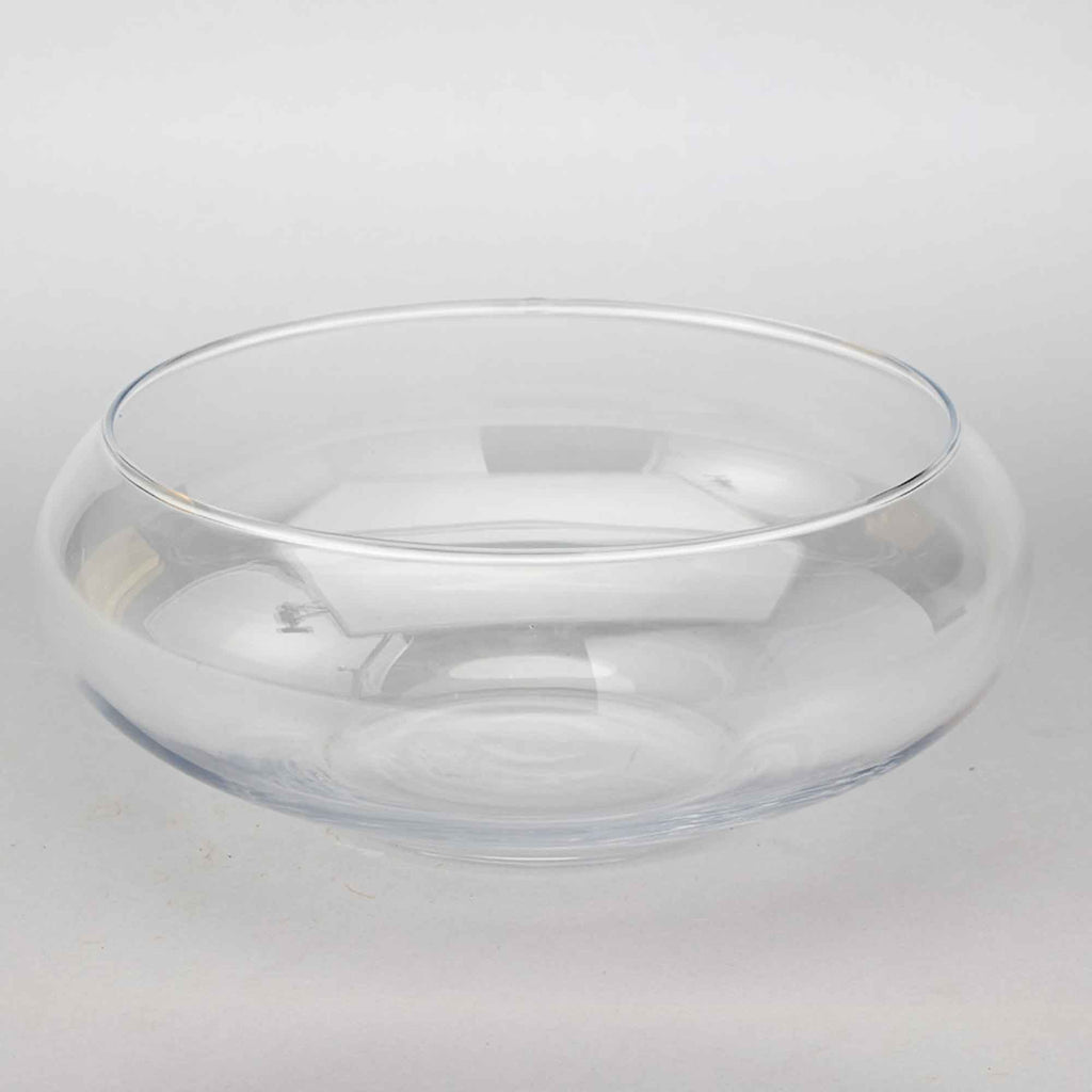 Low Floral Bowl 10" Tall - Clear