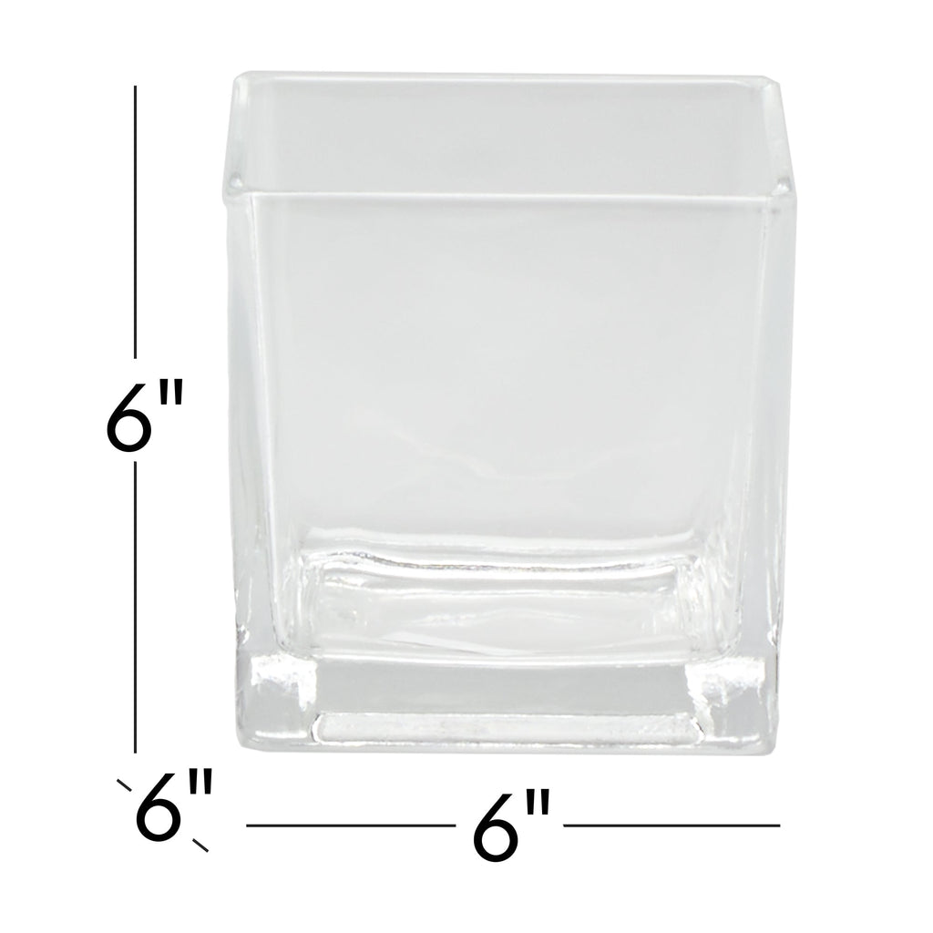 Glass Floral Cubes - 6" x 6"