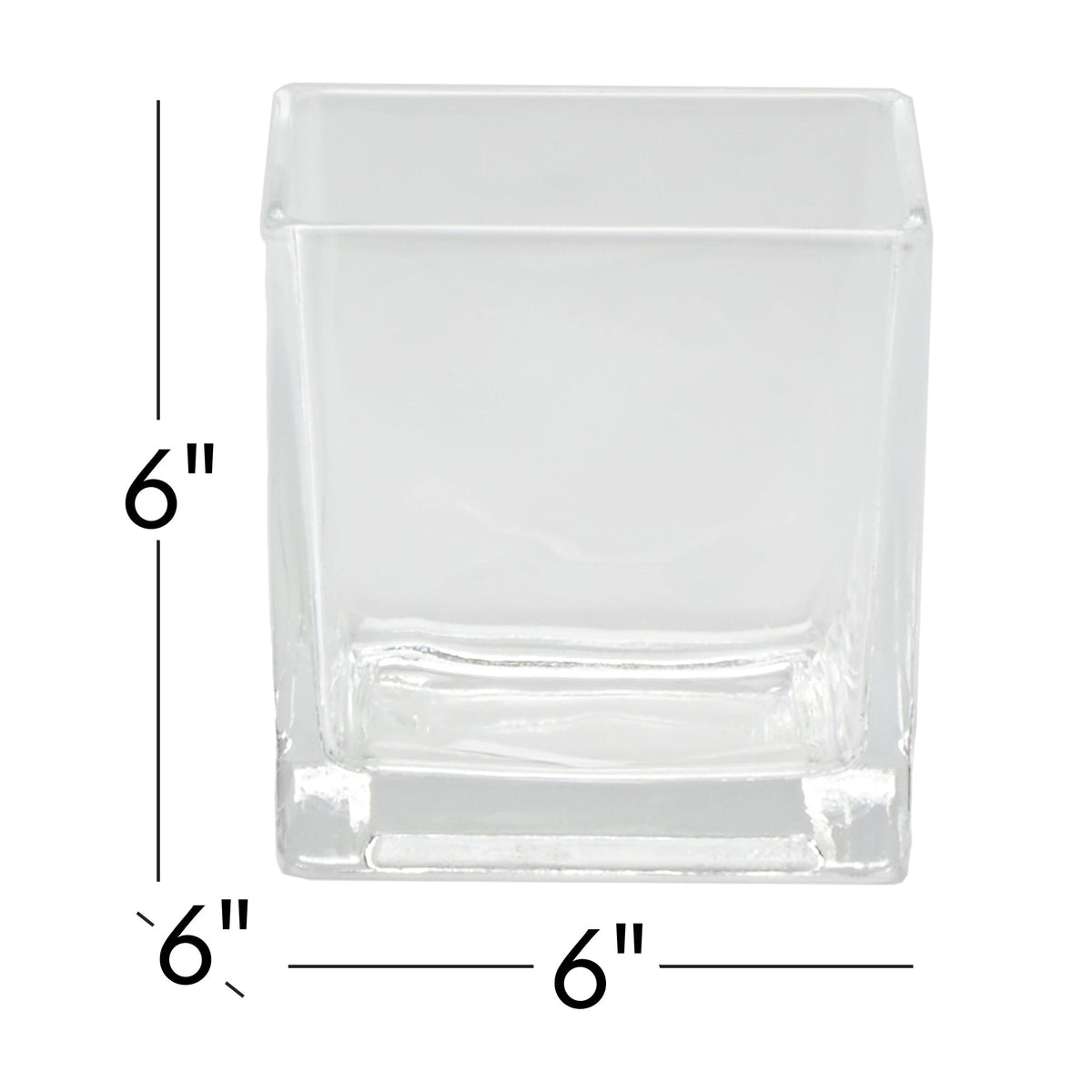 Glass Floral Cubes - 6" x 6"