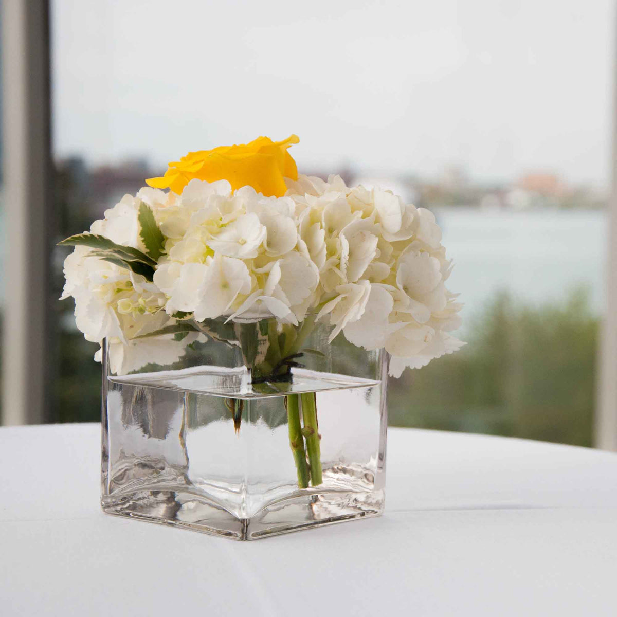 Glass Floral Cubes - 6" x 6"