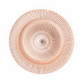 Fluted Glass Charger Plate 13" - Rose Gold