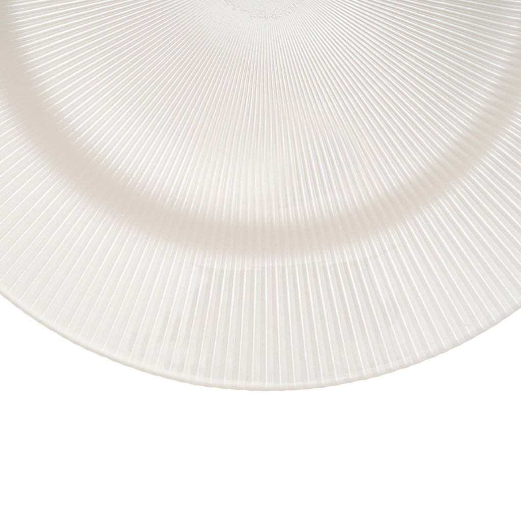 Fluted Glass Charger Plate 13" - Rose Gold