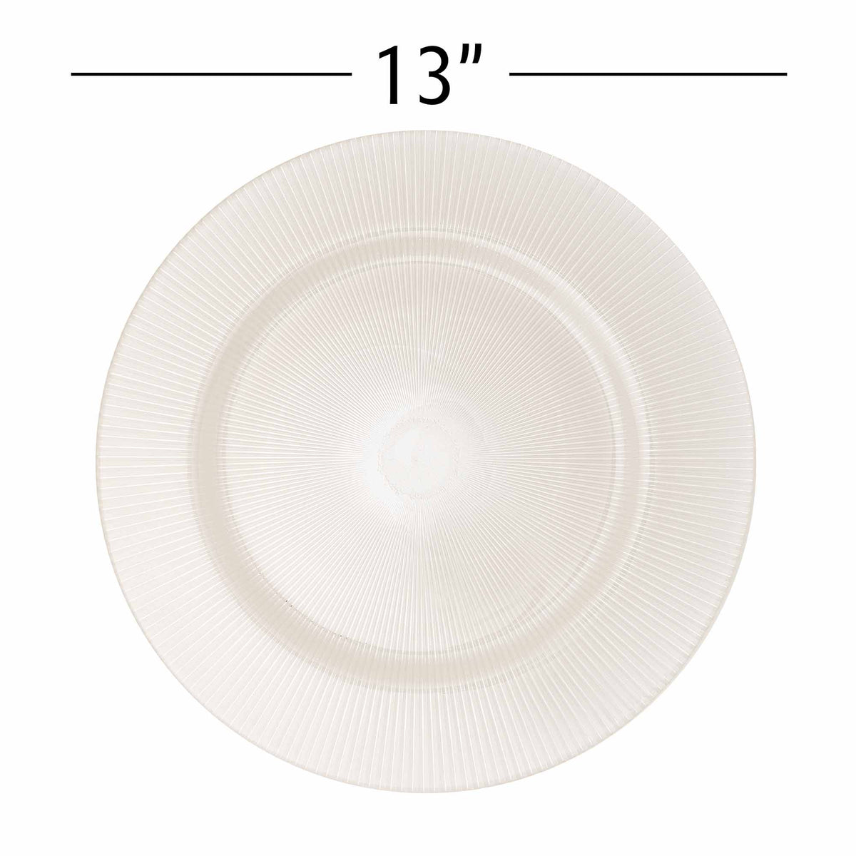 Fluted Glass Charger Plate 13" - Rose Gold