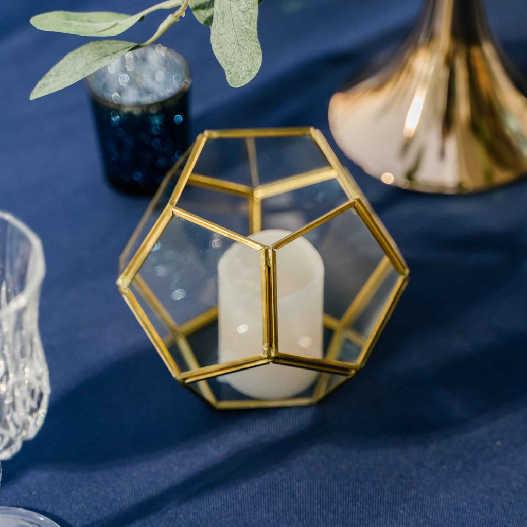 Gold Hexagon Terrarium 4.5"