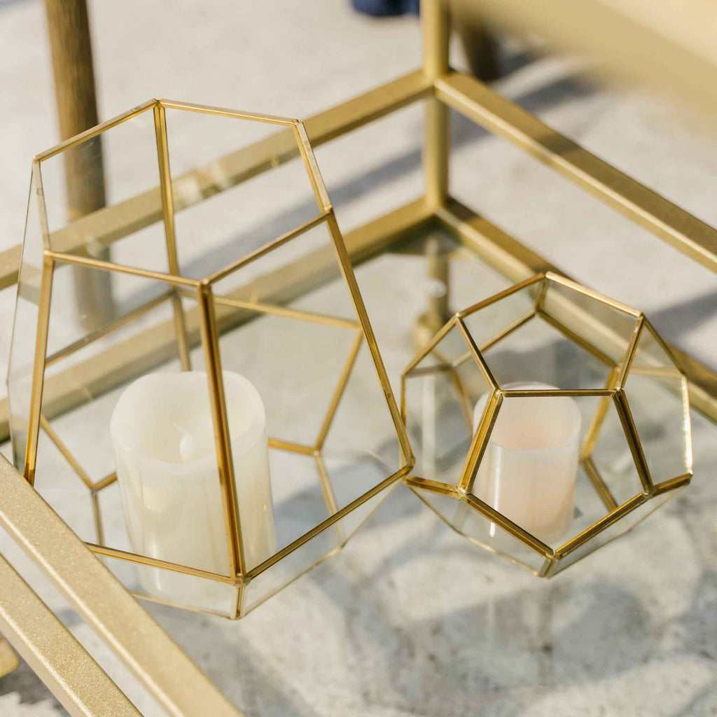 Gold Hexagon Terrarium 4.5"
