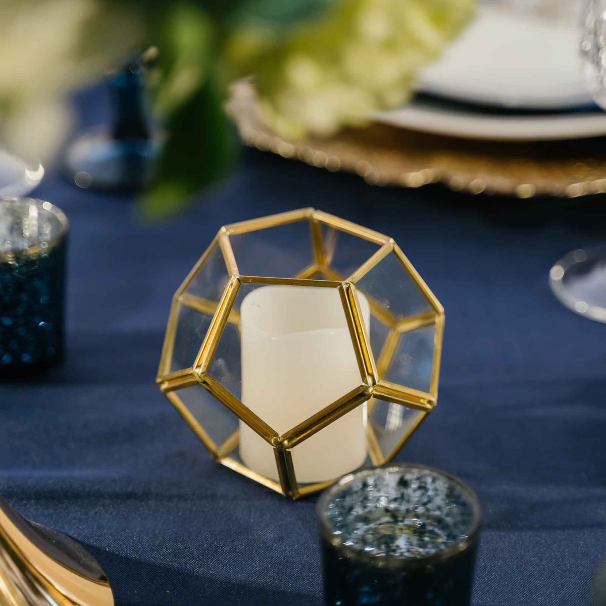 Gold Hexagon Terrarium 4.5"