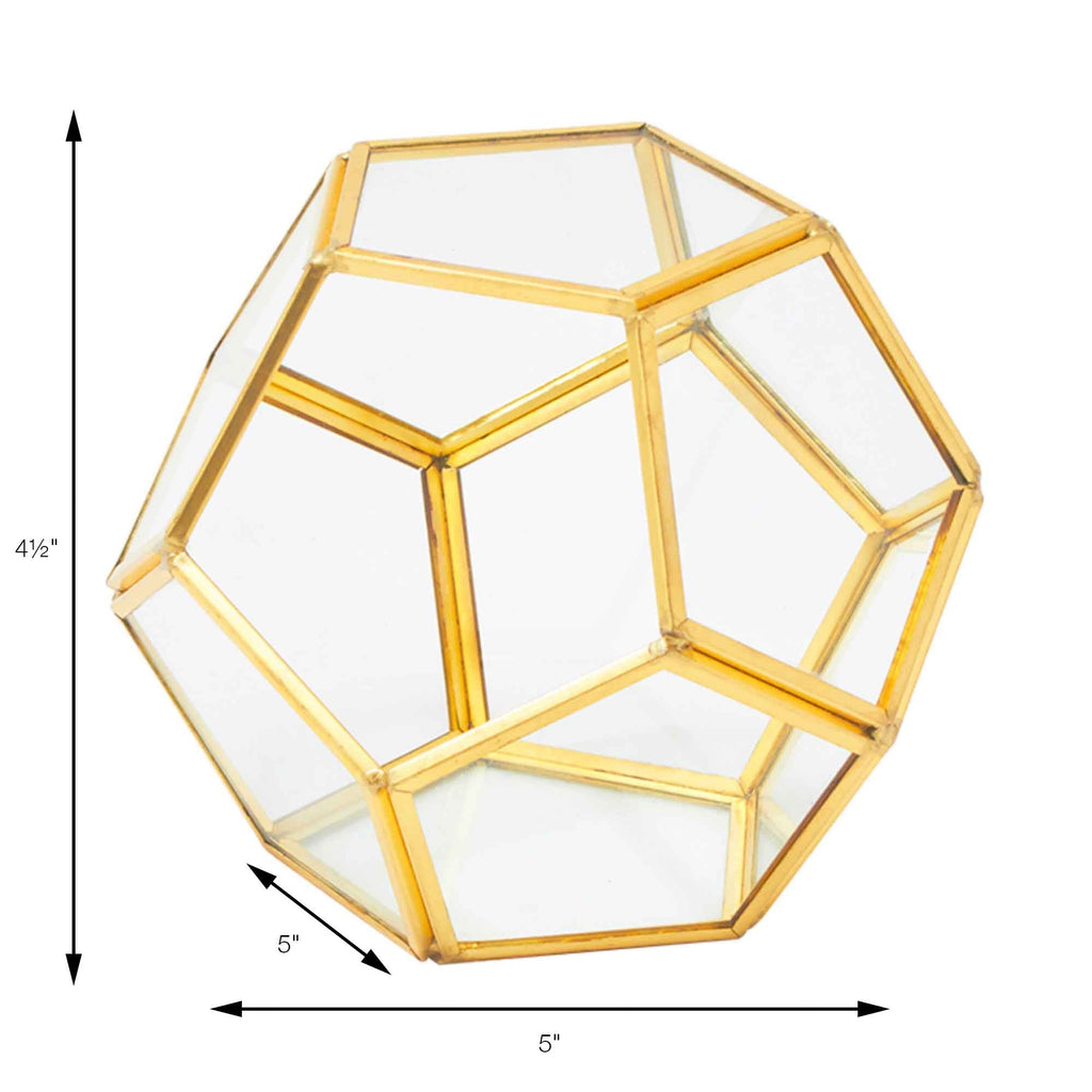 Gold Hexagon Terrarium 4.5"