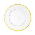 Sunflower Glass Charger Plate 13" - Gold