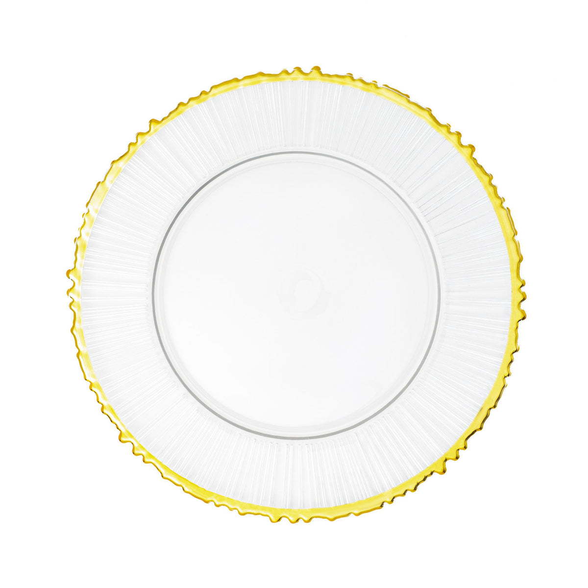 Sunflower Glass Charger Plate 13" - Gold