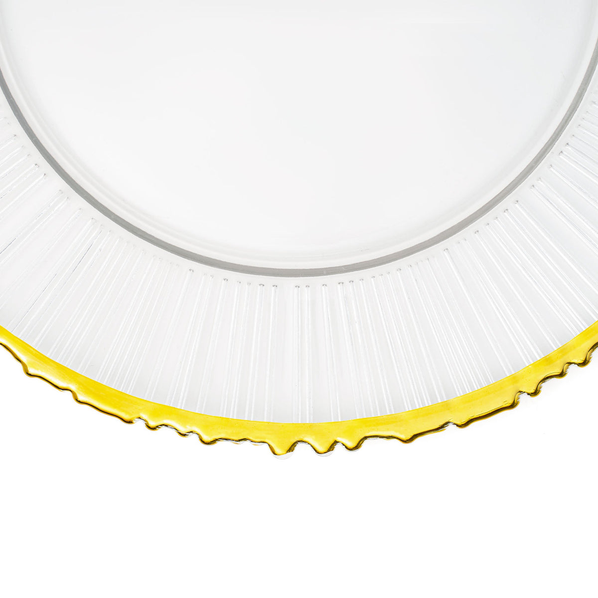 Sunflower Glass Charger Plate 13" - Gold