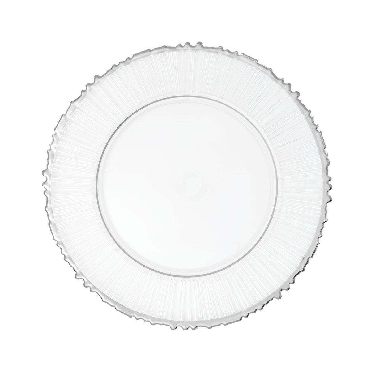 Sunflower Glass Charger Plate 13" - Silver