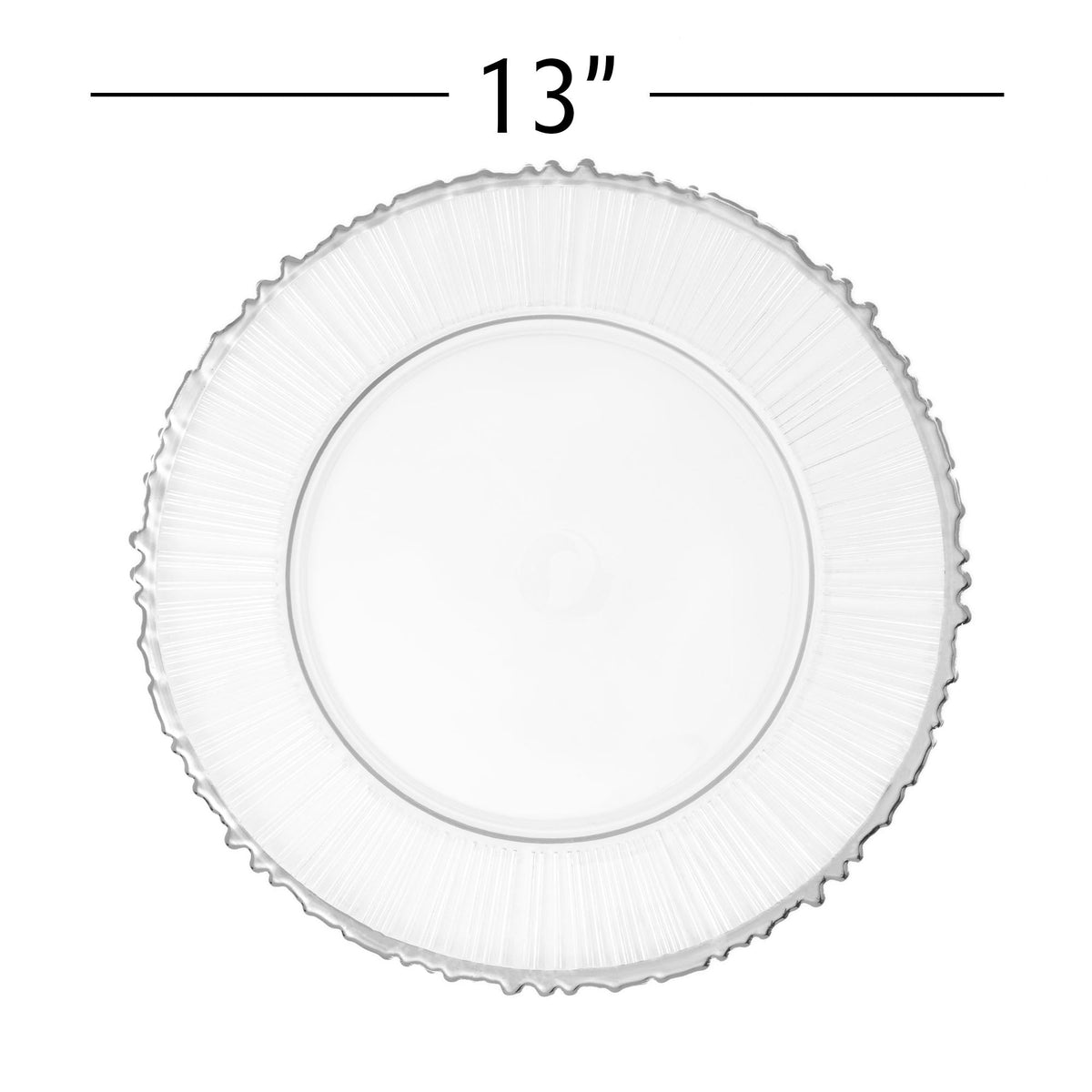 Sunflower Glass Charger Plate 13" - Silver