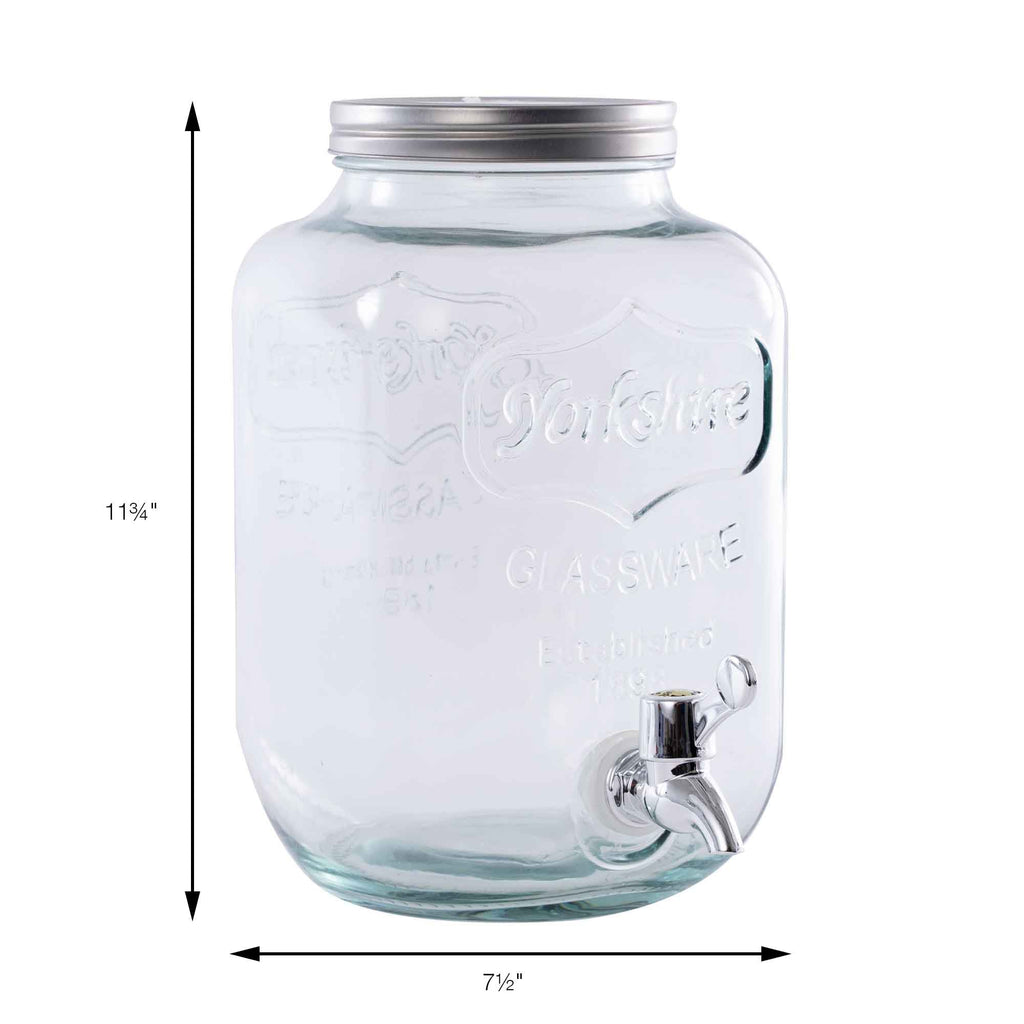 Mason Jar Shaped Beverage Dispenser - 8 liter