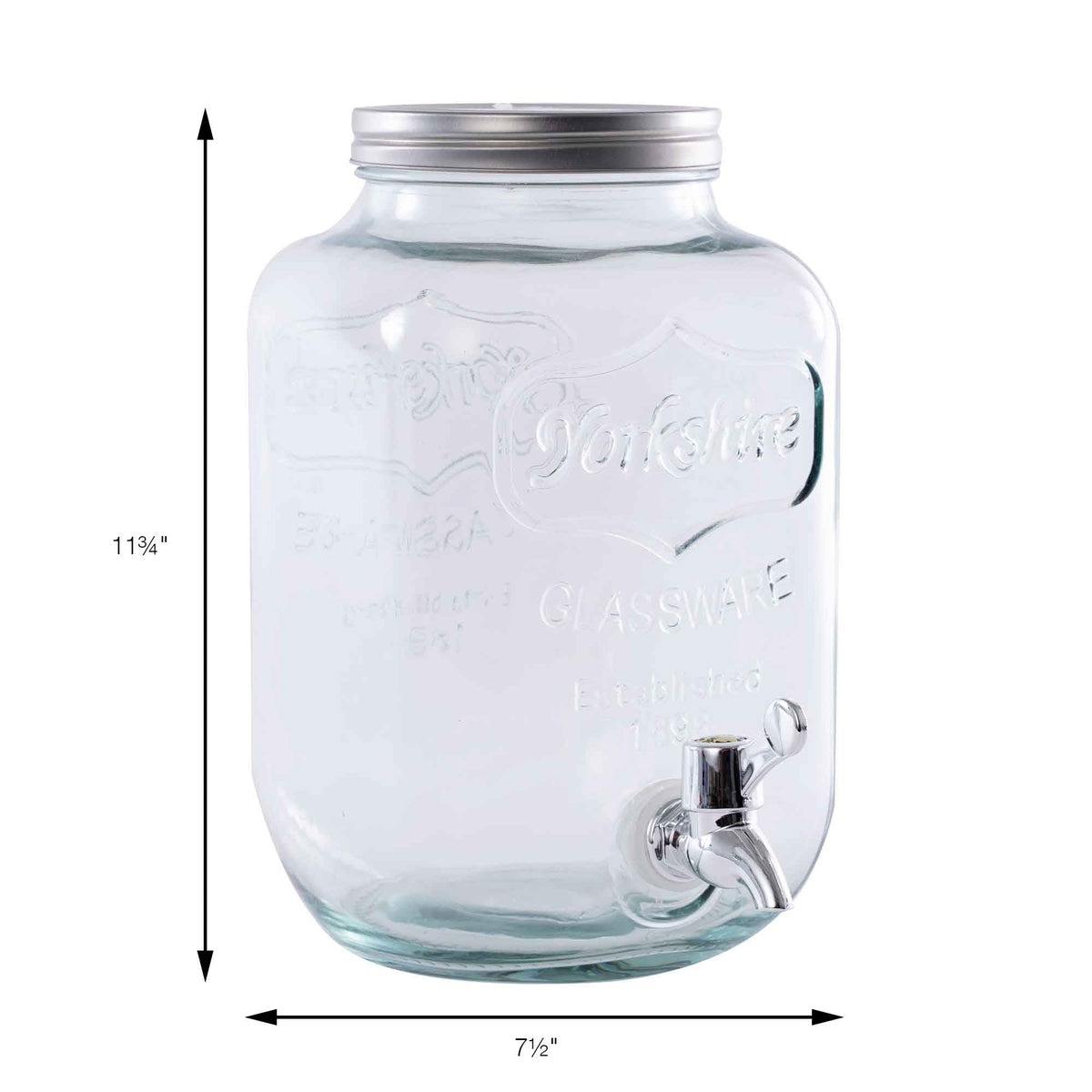Mason Jar Shaped Beverage Dispenser - 8 liter