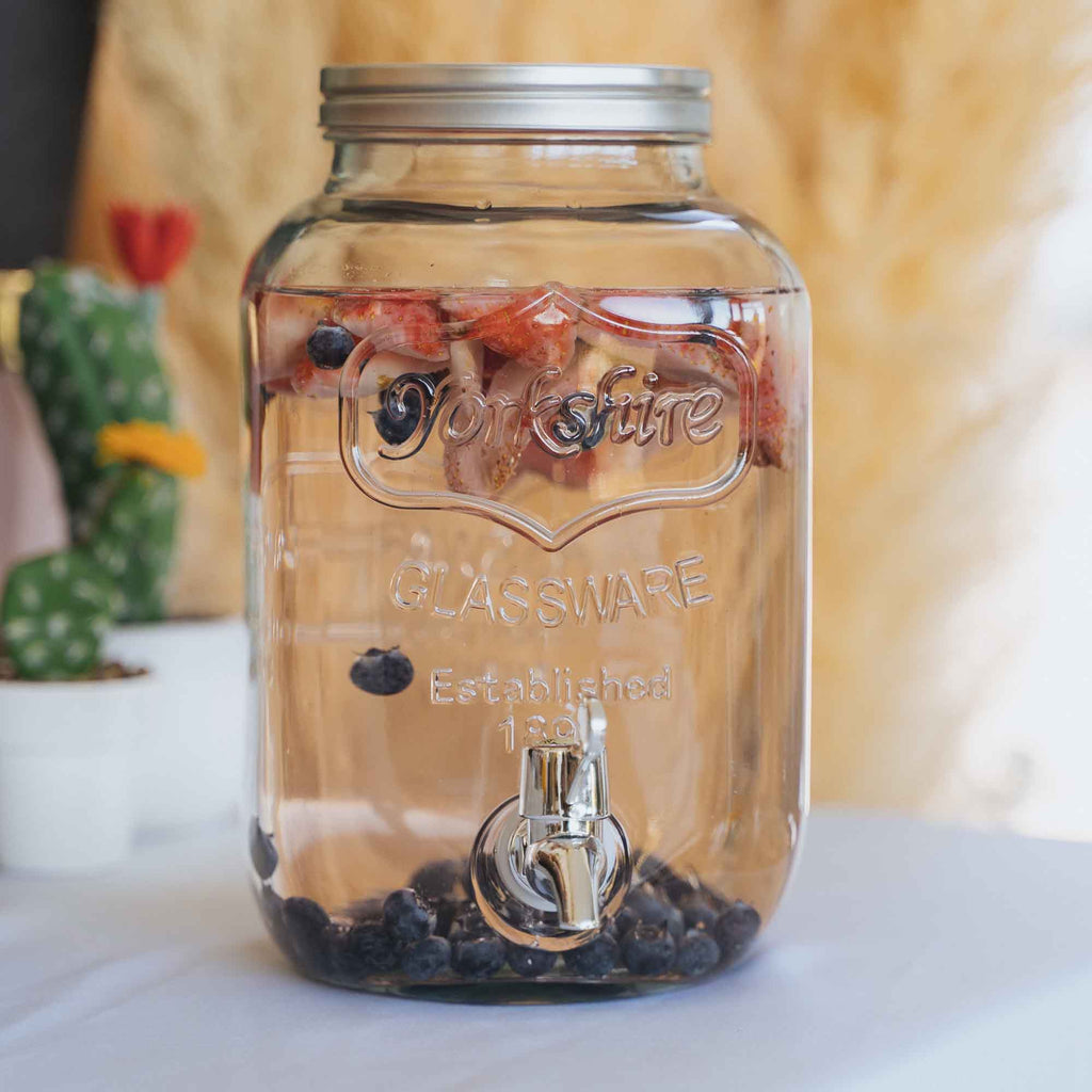 Mason Jar Shaped Beverage Dispenser - 8 liter