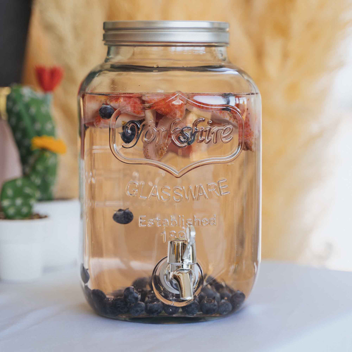 Mason Jar Shaped Beverage Dispenser - 8 liter