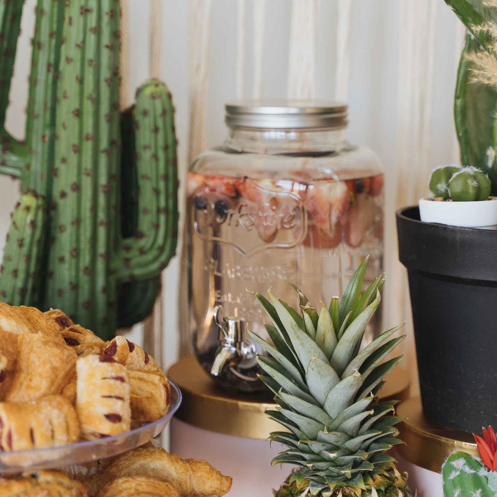 Mason Jar Shaped Beverage Dispenser - 8 liter