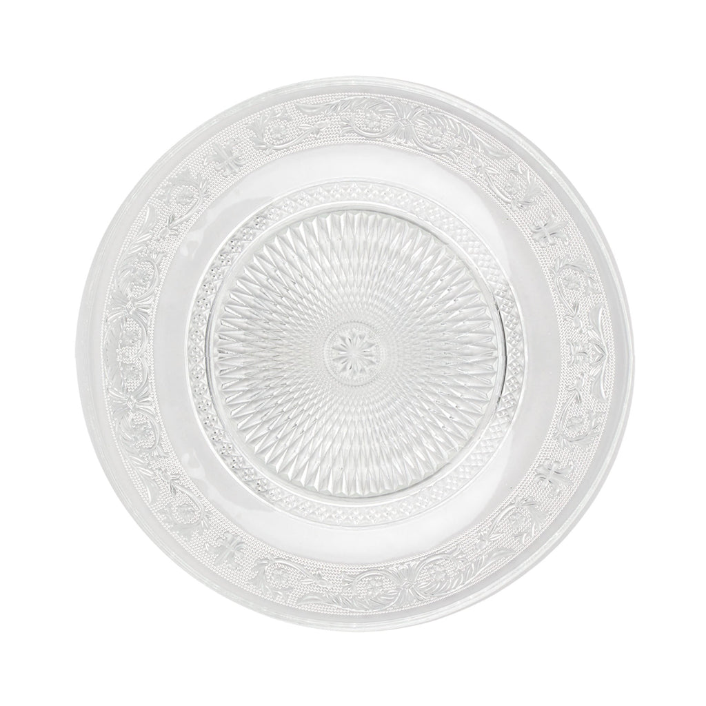 Vintage Clear Glass Charger Plate 13"