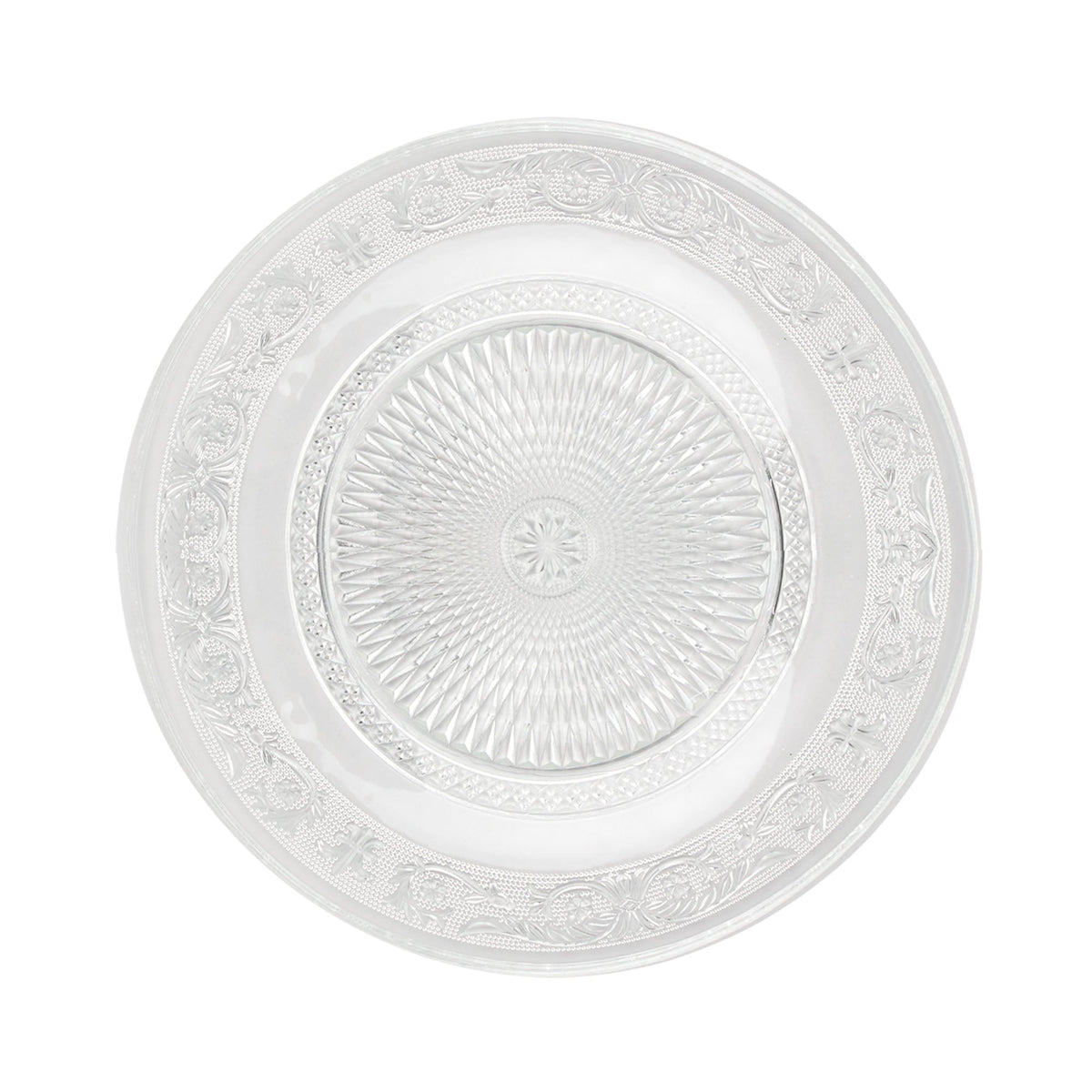 Vintage Clear Glass Charger Plate 13"