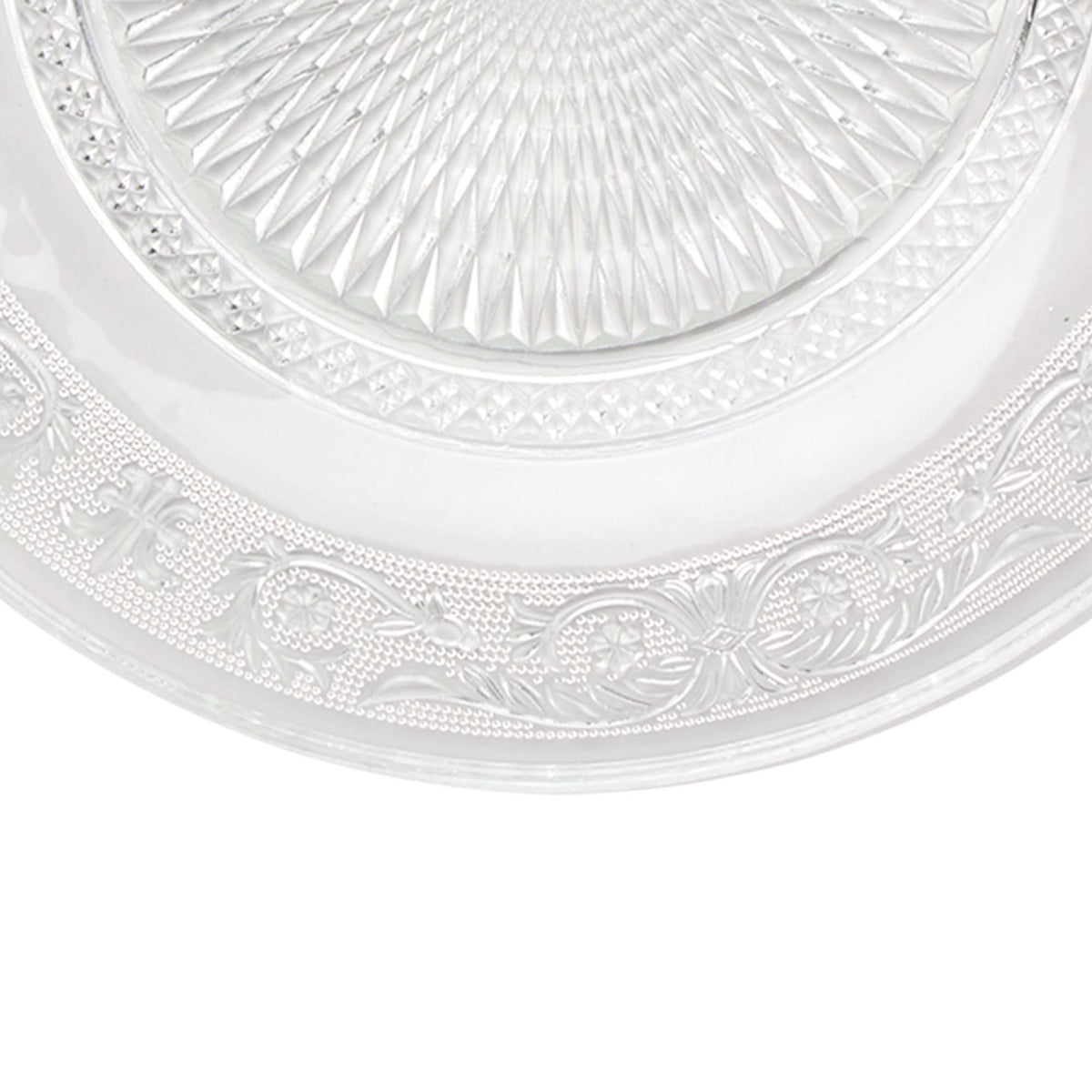 Vintage Clear Glass Charger Plate 13"