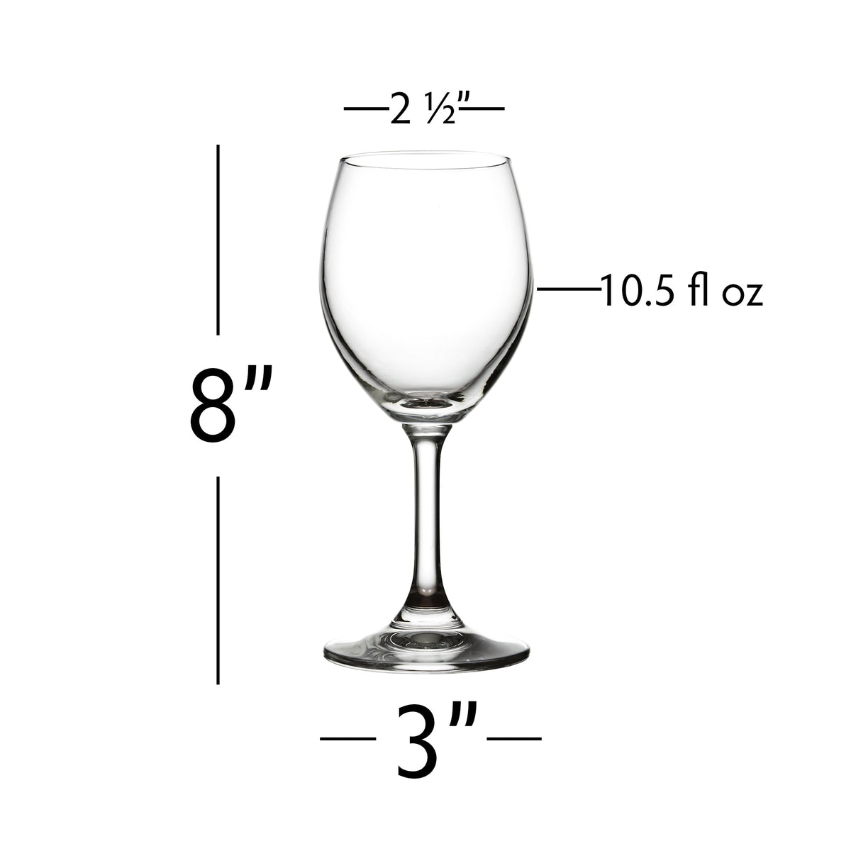 Wine Glasses - 10.5 fl oz - Set of 6