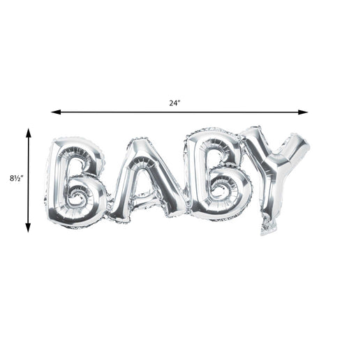"BABY" Mylar Balloon - Silver