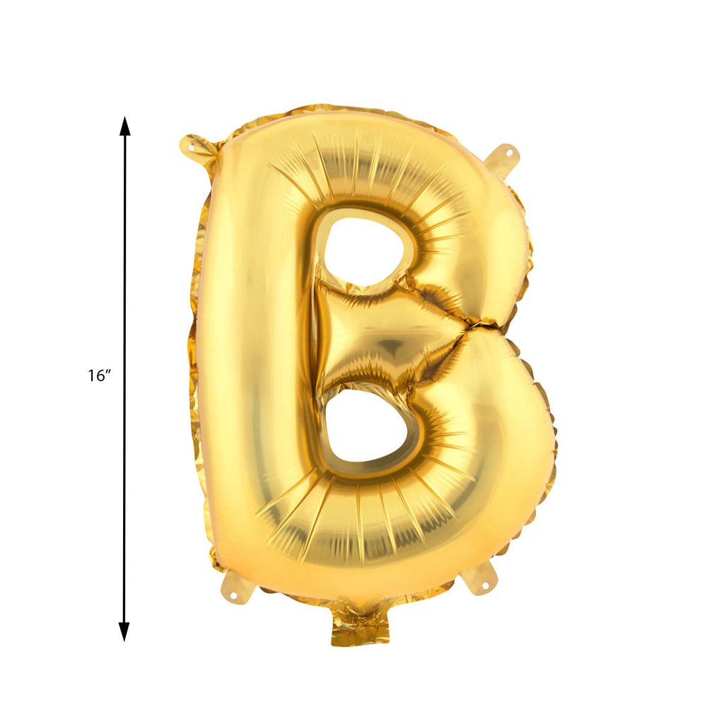 Mylar Balloon Letter B - Gold 16"