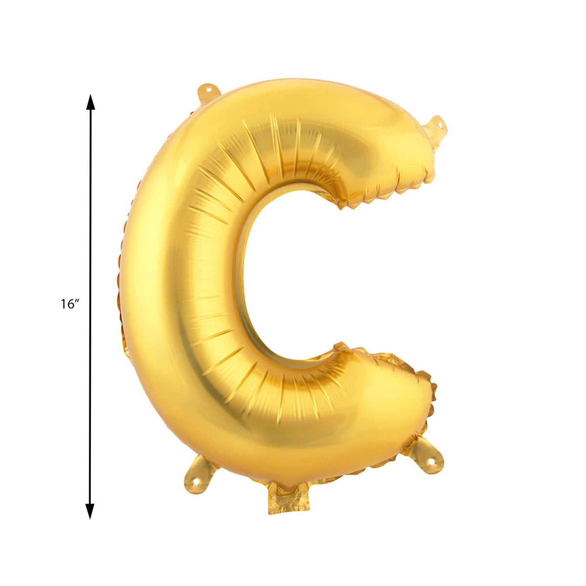 Mylar Balloon Letter C - Gold 16"